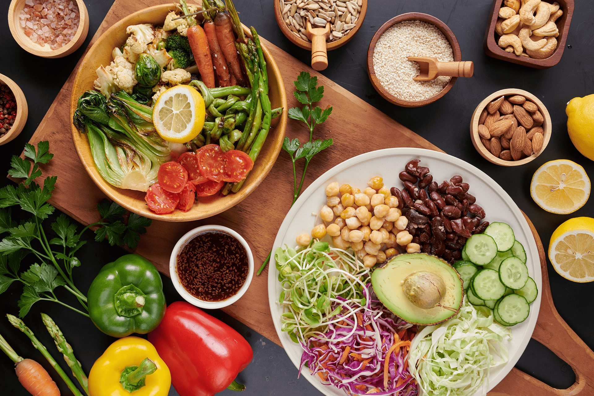 Dieta vegetariana saludable y equilibrada
